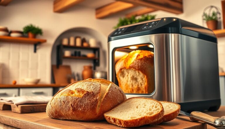 Crispy French bread loaf made in a bread machine – classic and simple