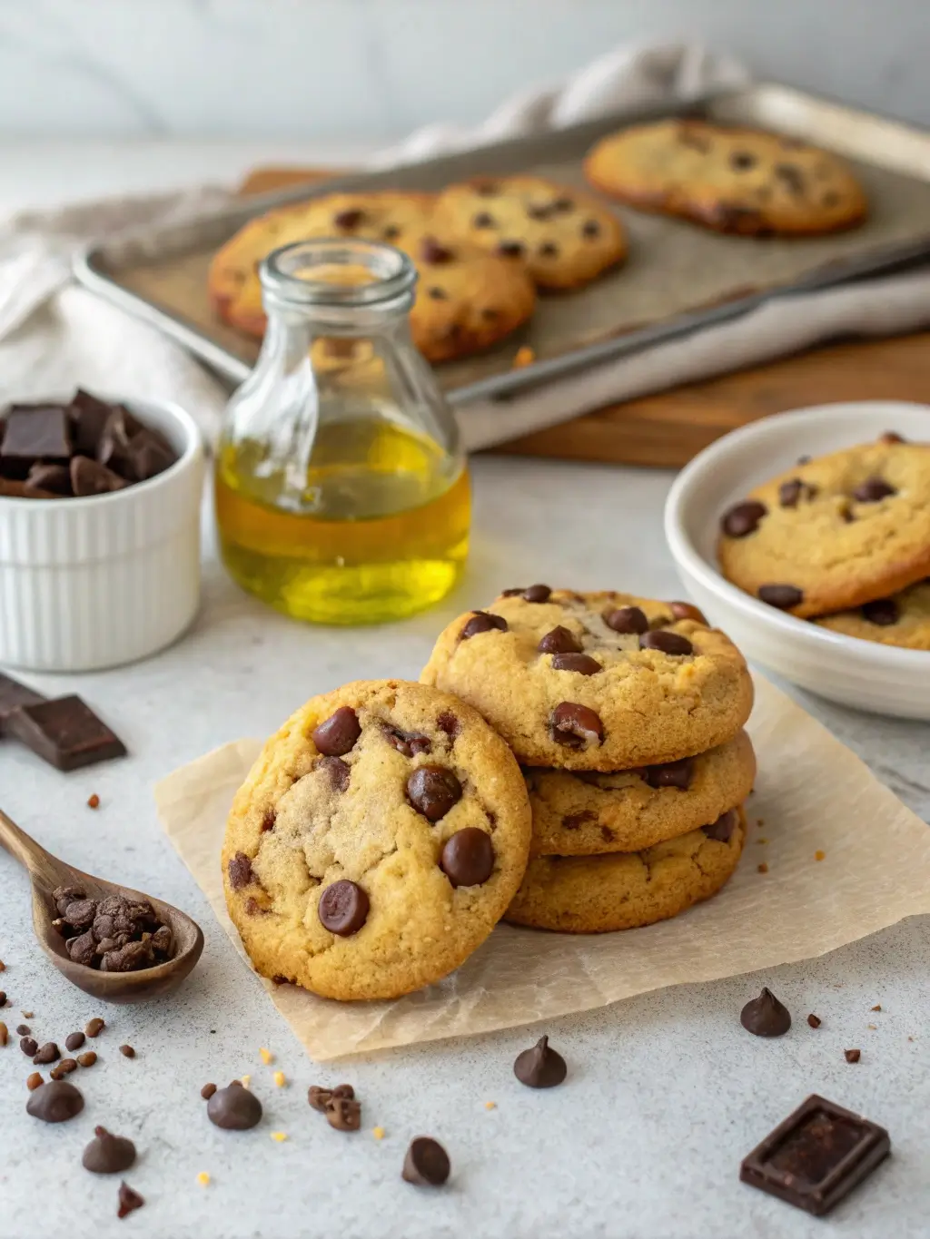 Chocolate Chip Cookies Using Oil