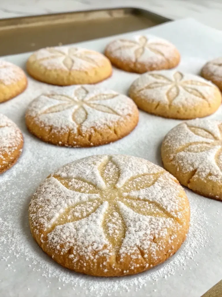 sugar cookies with powdered sugar