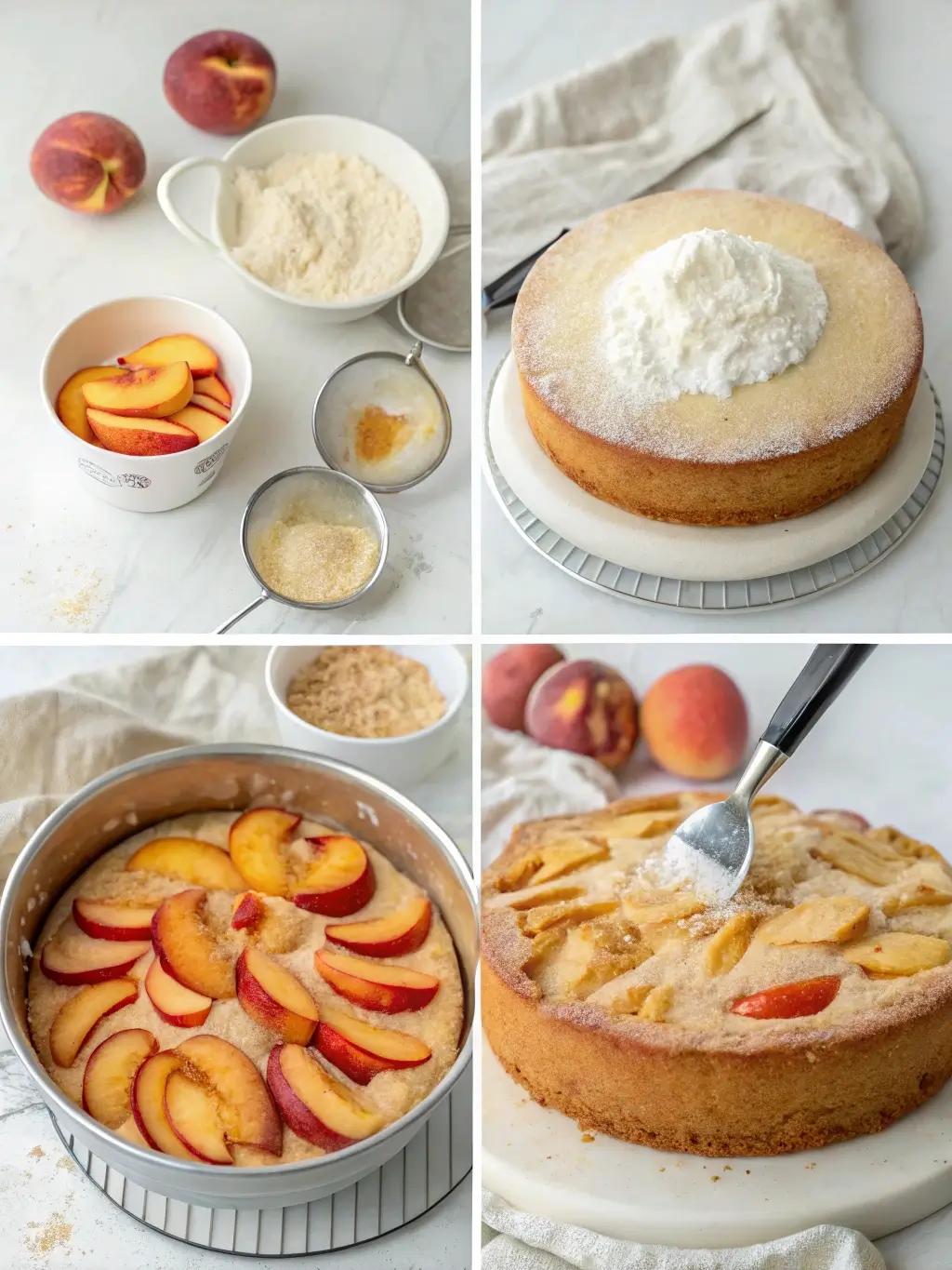 brown sugar peach cake