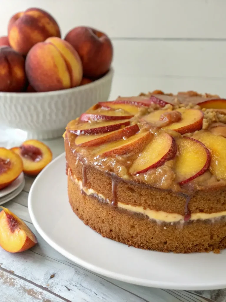 brown sugar peach cake