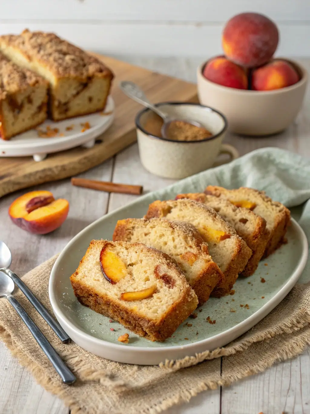cinnamon peach bread