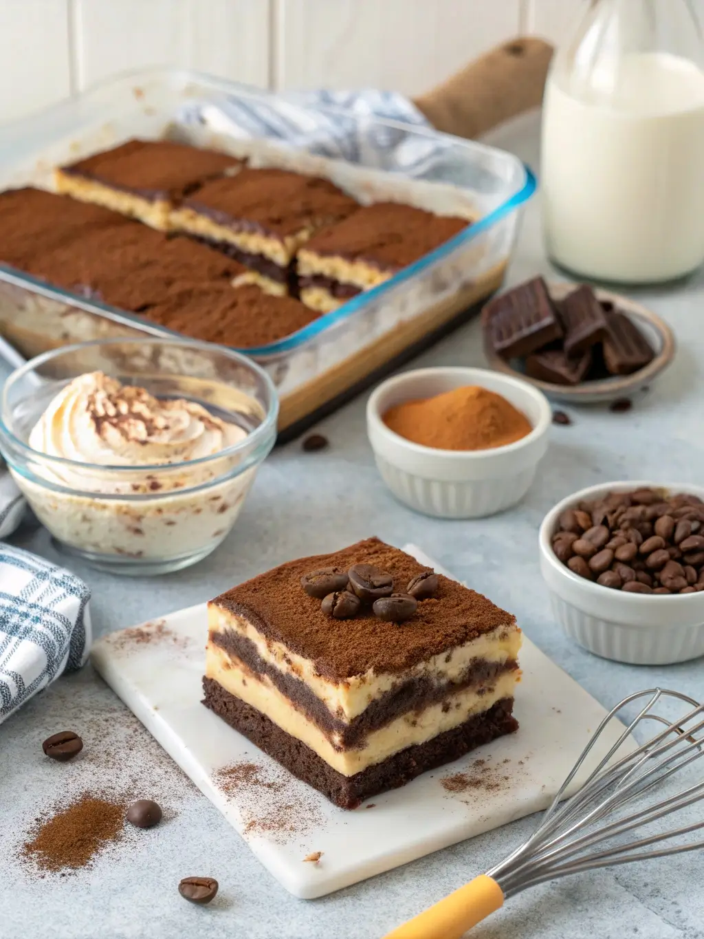 Easy Tiramisu Brownies 