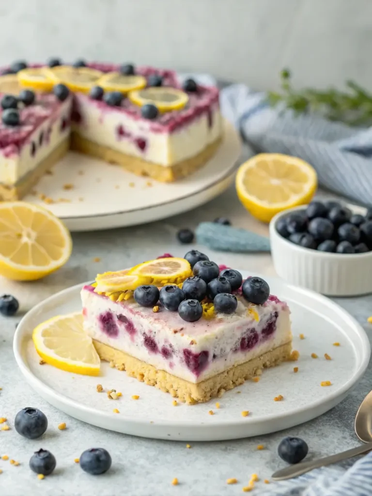 No Bake Lemon Blueberry