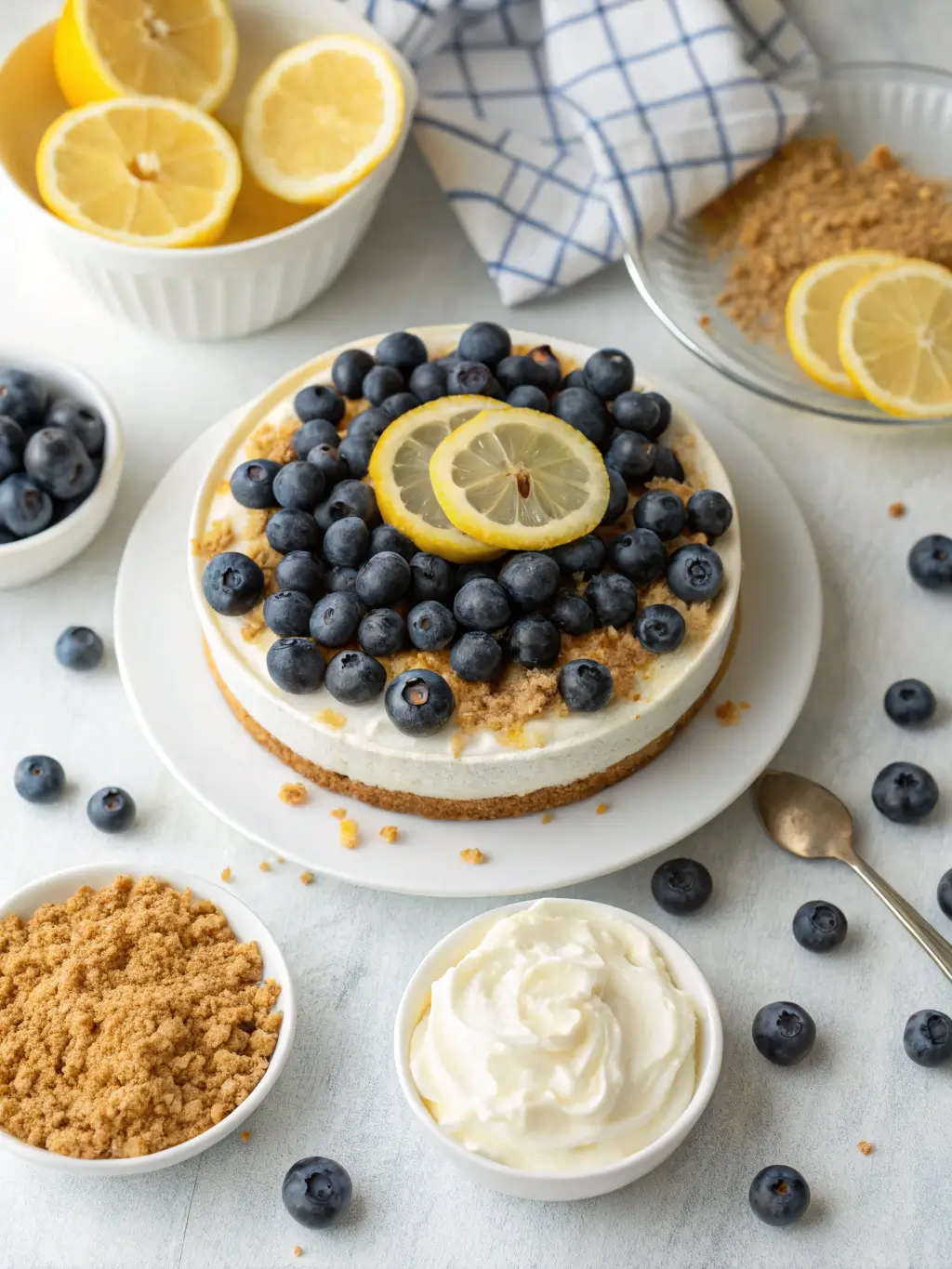 No Bake Lemon Blueberry