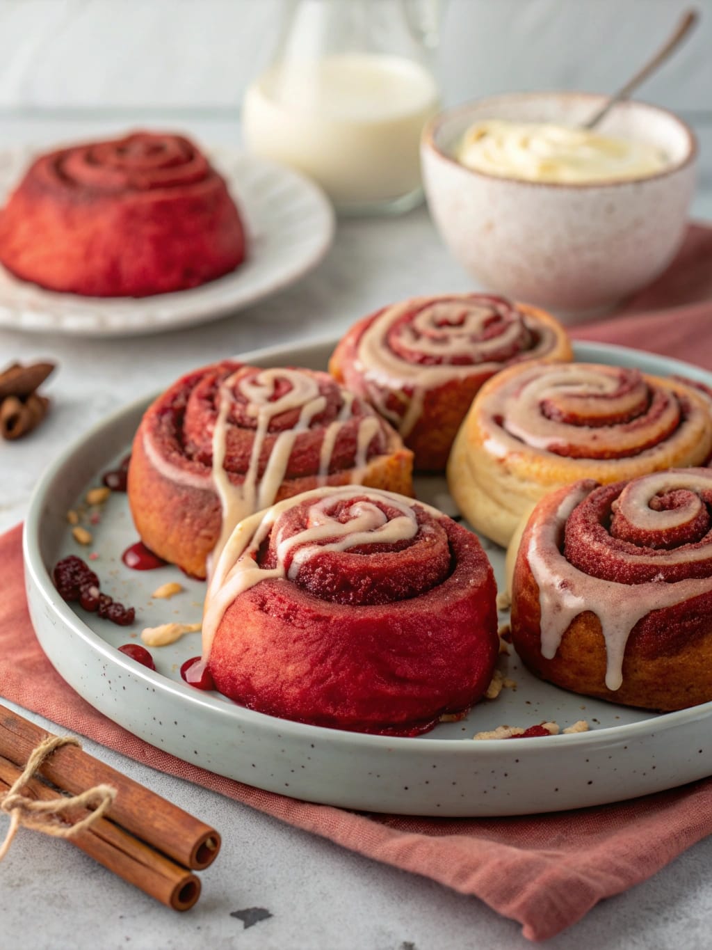 Red Velvet Cinnamon Rolls