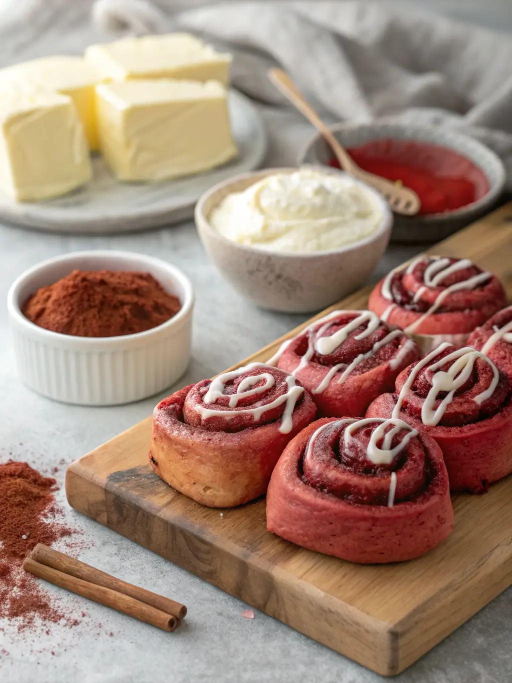 Red Velvet Cinnamon Rolls