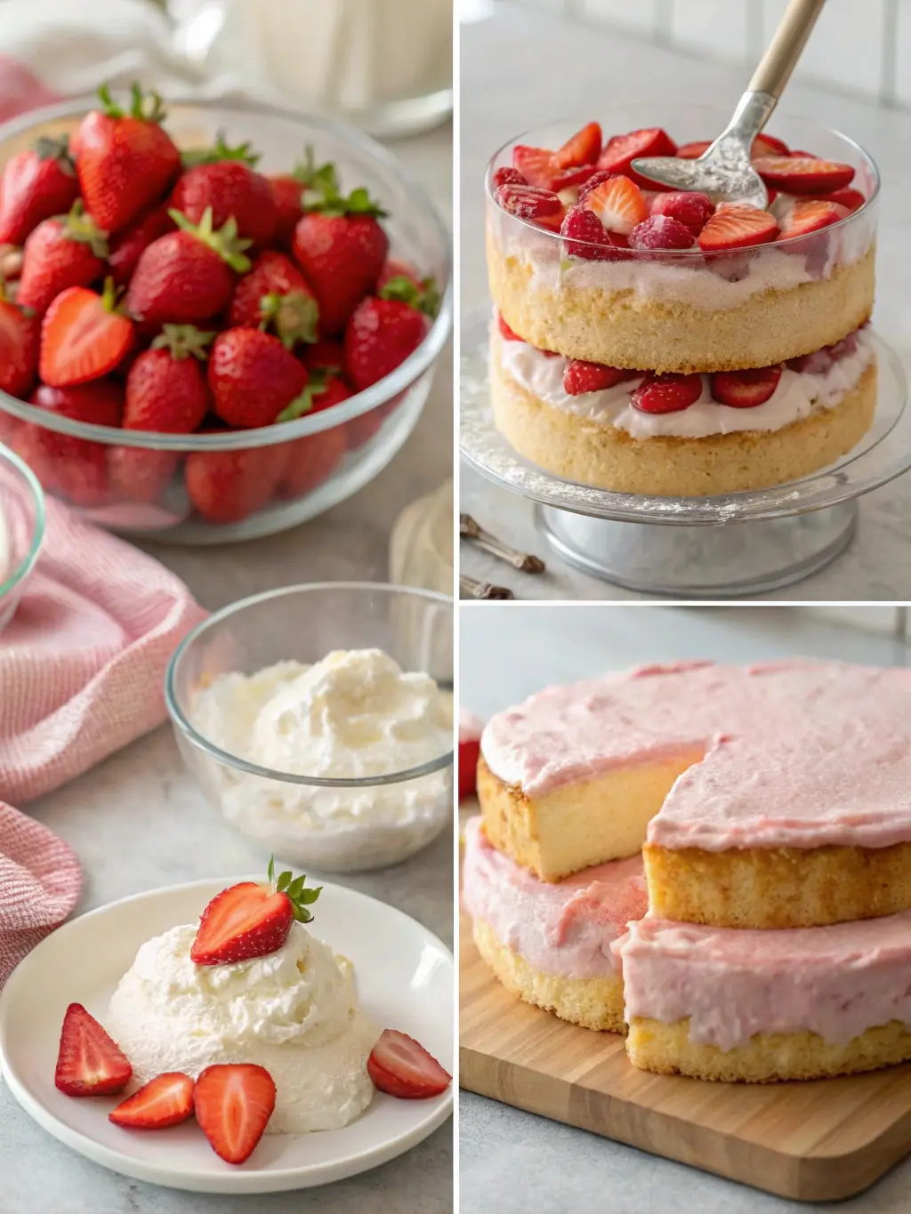 strawberry cloud cake