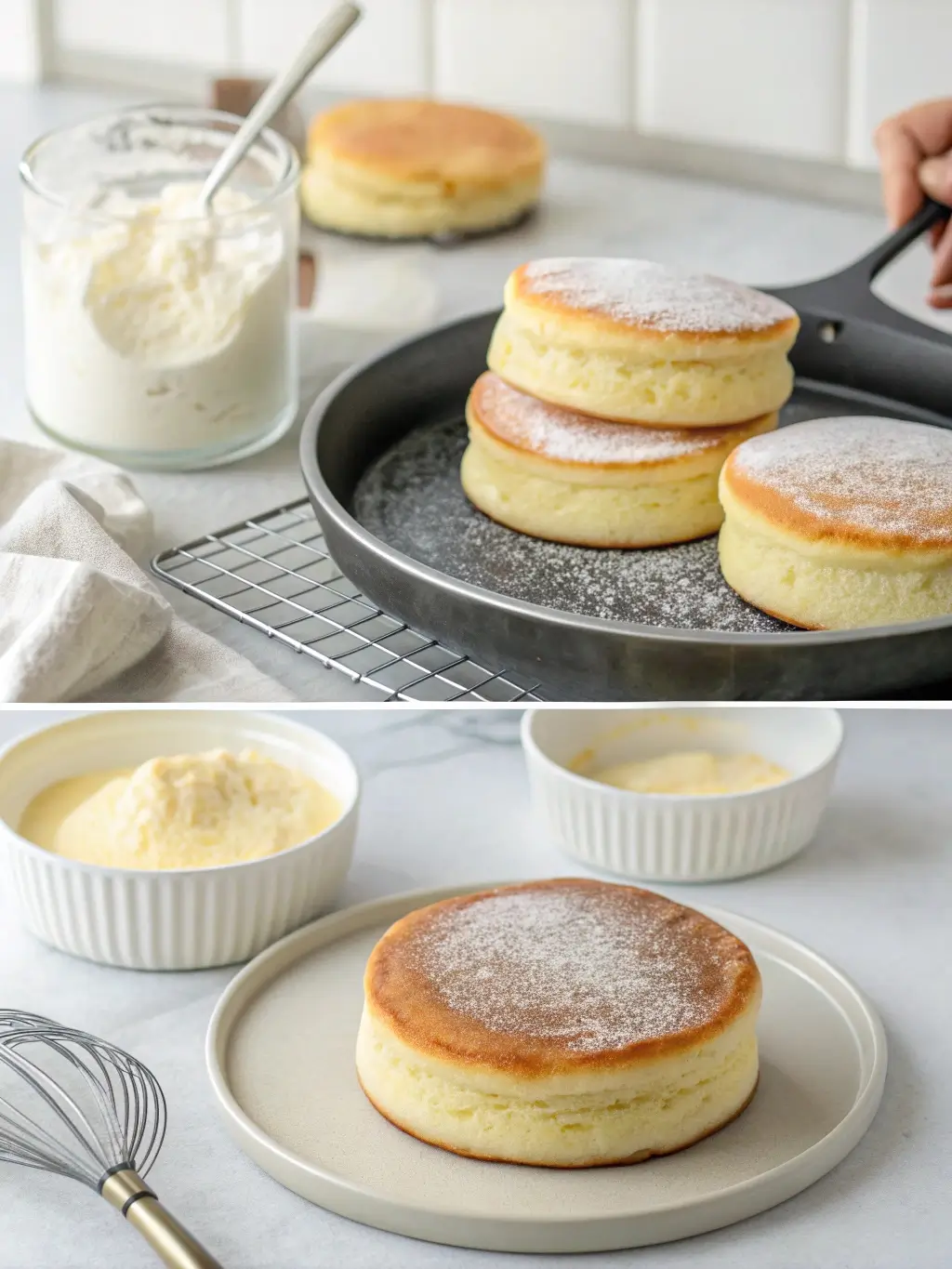 Fluffy Japanese Soufflé Pancakes