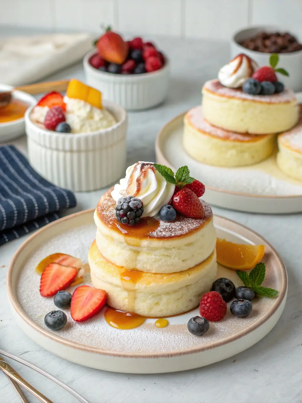 Fluffy Japanese Soufflé Pancakes