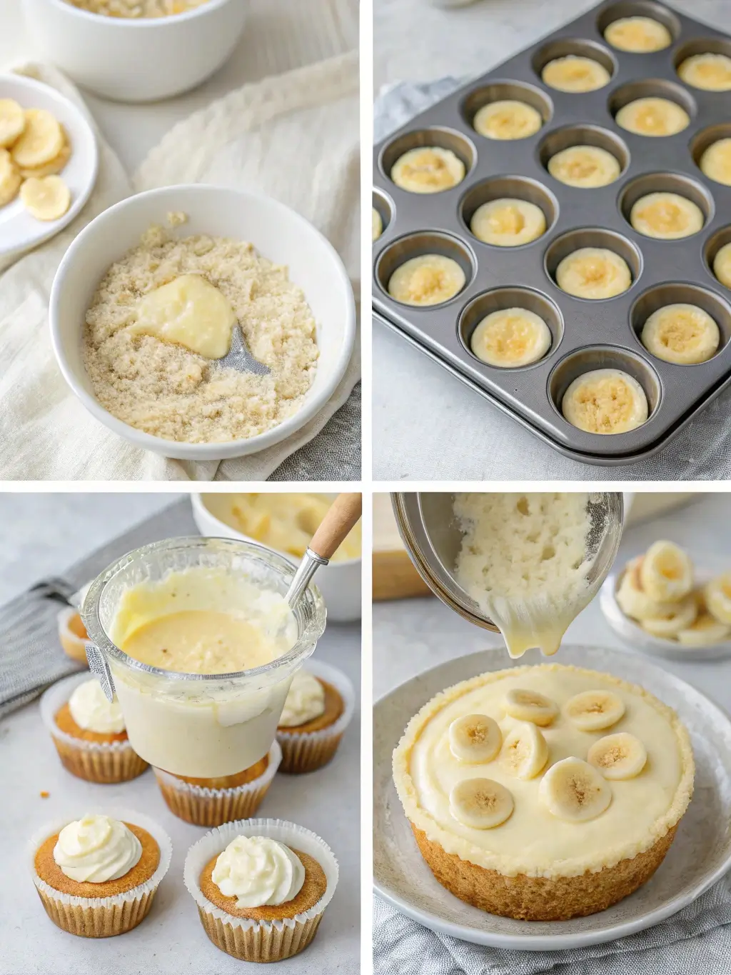Mini Banana Pudding Cheesecakes