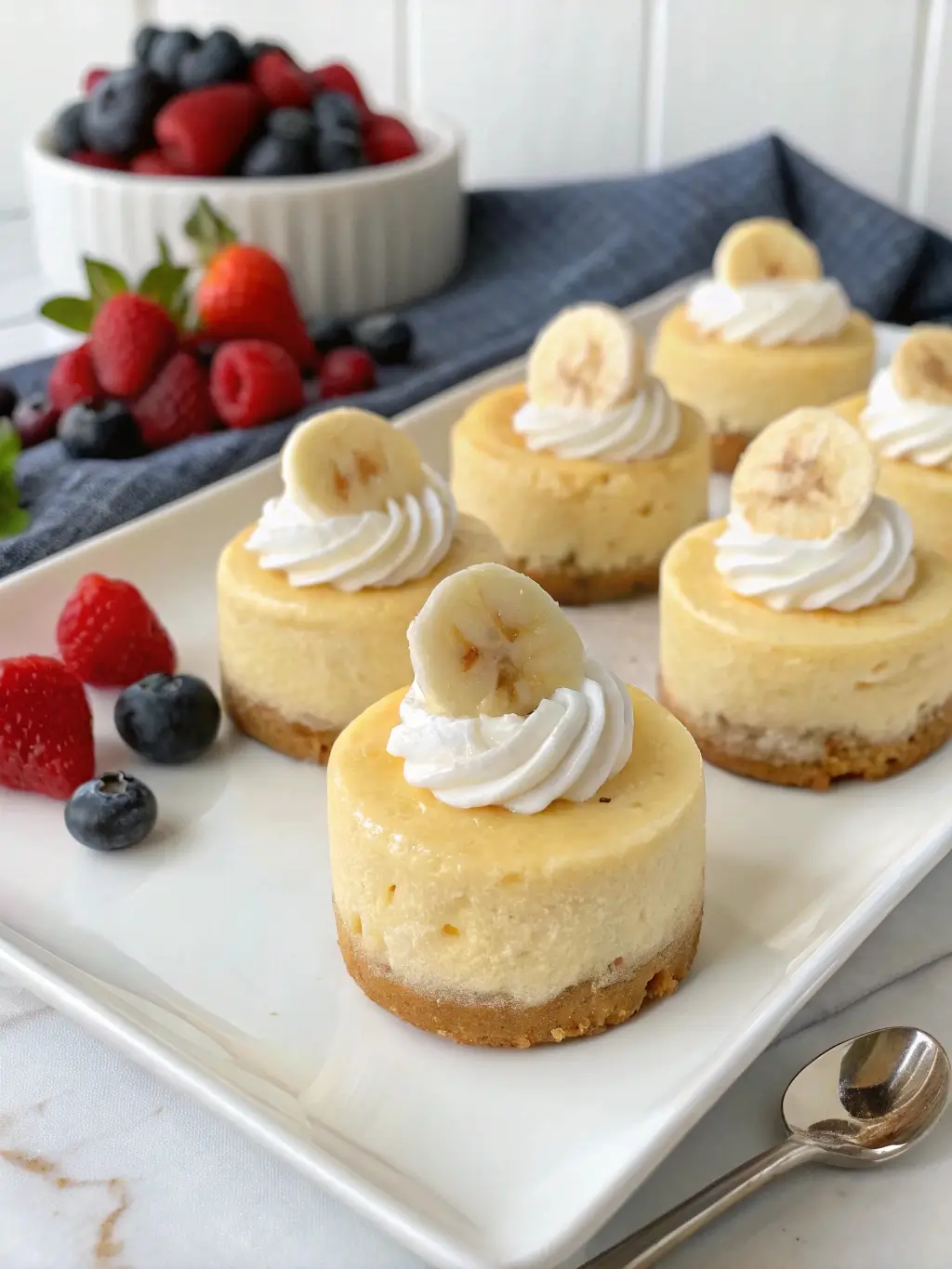 Mini Banana Pudding Cheesecakes